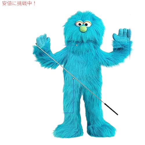 Silly Puppets 30インチのブルーモンスターパペット、全身腹話術スタイルのパペット 2