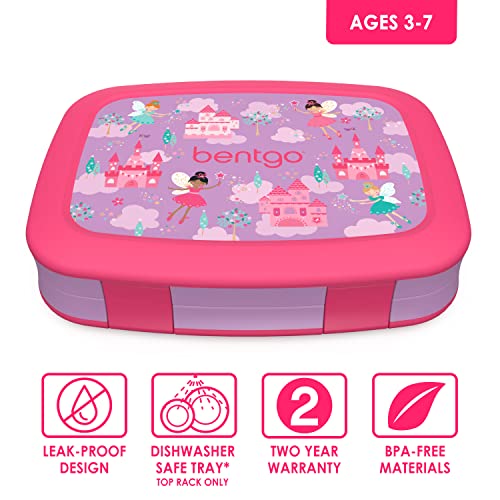 Bentgo ベントゴー Kids Prints 漏れ防止 5コンパートメント  (妖精) 3