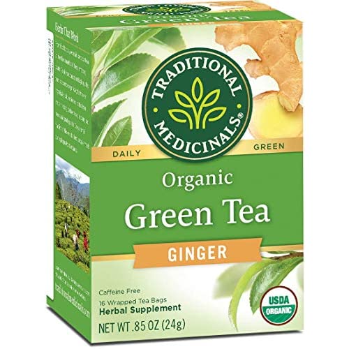 Traditional Medicinals Organic Green Tea Gingerトラディショナルメディシナル グリーンティージンジャー ティーバッグ 16包 24g 1