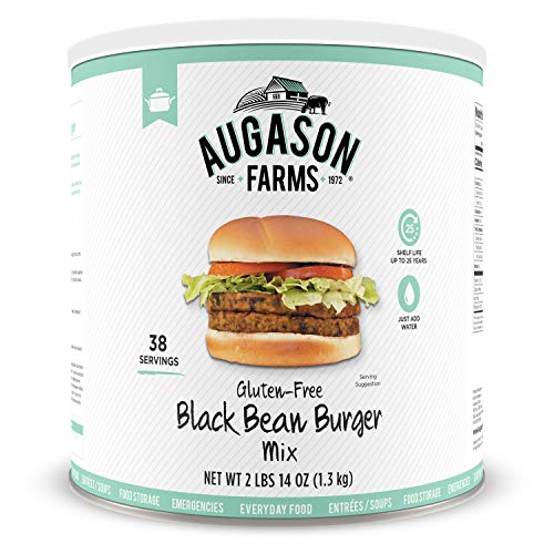 Augason Farms グルテンフリー黒豆バーガー 2 ポンド 14 オンス No. 10 缶 1