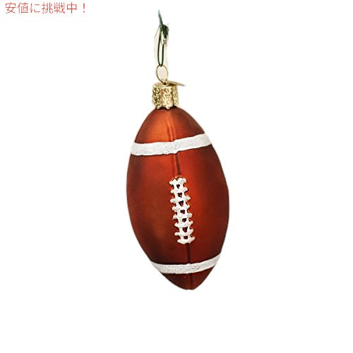 Old World Christmas  クリスマスオーナメント フットボール ガラス吹きオーナメント クリスマスツリー用 2