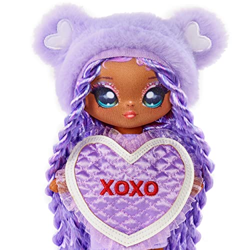 ナ！ナ！ナ！ サプライズ MGA Entertainment Eva Evermore -  7.5 インチ　パープルの髪、ハート型のドレスとブラシ 2