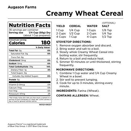 Augason Farms クリーミー ウィート シリアル 3 ポンド 15 オンス No. 10 缶 3