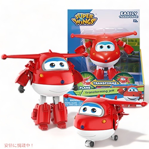 Super Wings Toys ジェット 5インチ 飛行機からロボットに変身 リアルモバイルホイール 1