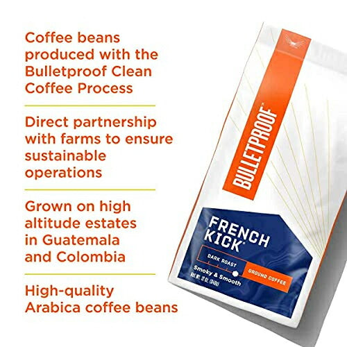Bulletproof French Kick Ground Coffee,12 Oz ブレットプルーフ フレンチキック グランドコーヒー 3