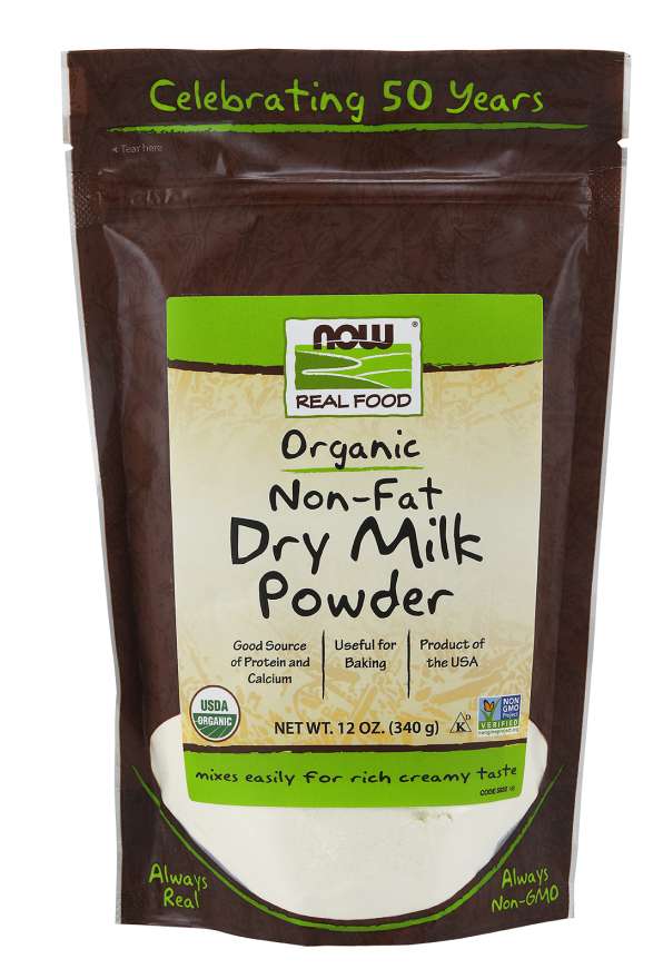 Now Non-Fat Dry Milk Powder, Organic / ナウ オーガニック ノンファット ミルクパウダー 脱脂粉乳 340g(12oz) 1