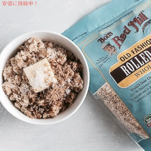 Bob's Red Mill Organic Rolled Oats 32oz / ボブズレッドミル オーガニック オールドファッション ロールドオーツ 全粒 オートミール オーツ麦 907g 6