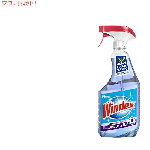 Windex アンモニアフリー ウィンドウクリーナースプレーボトル クリスタルレインの香り 23 オンス (680 ml) 3