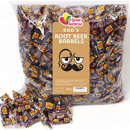 お父さんのルートビアバレル　昔ながらのキャンディー 個別包装 4lb Dad's Root Beer Barrels Candies 2