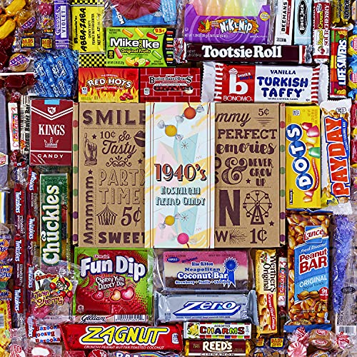 VINTAGE CANDY CO. 1940's RETRO CANDY GIFT BOX - 40s Nos … 1