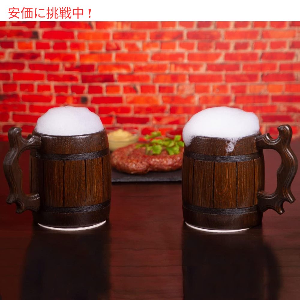 Set of 6 Handmade Wooden Beer Mug Eco Friendly 6個入りの手作り木製ビールマグ　エコフレンドリー 7