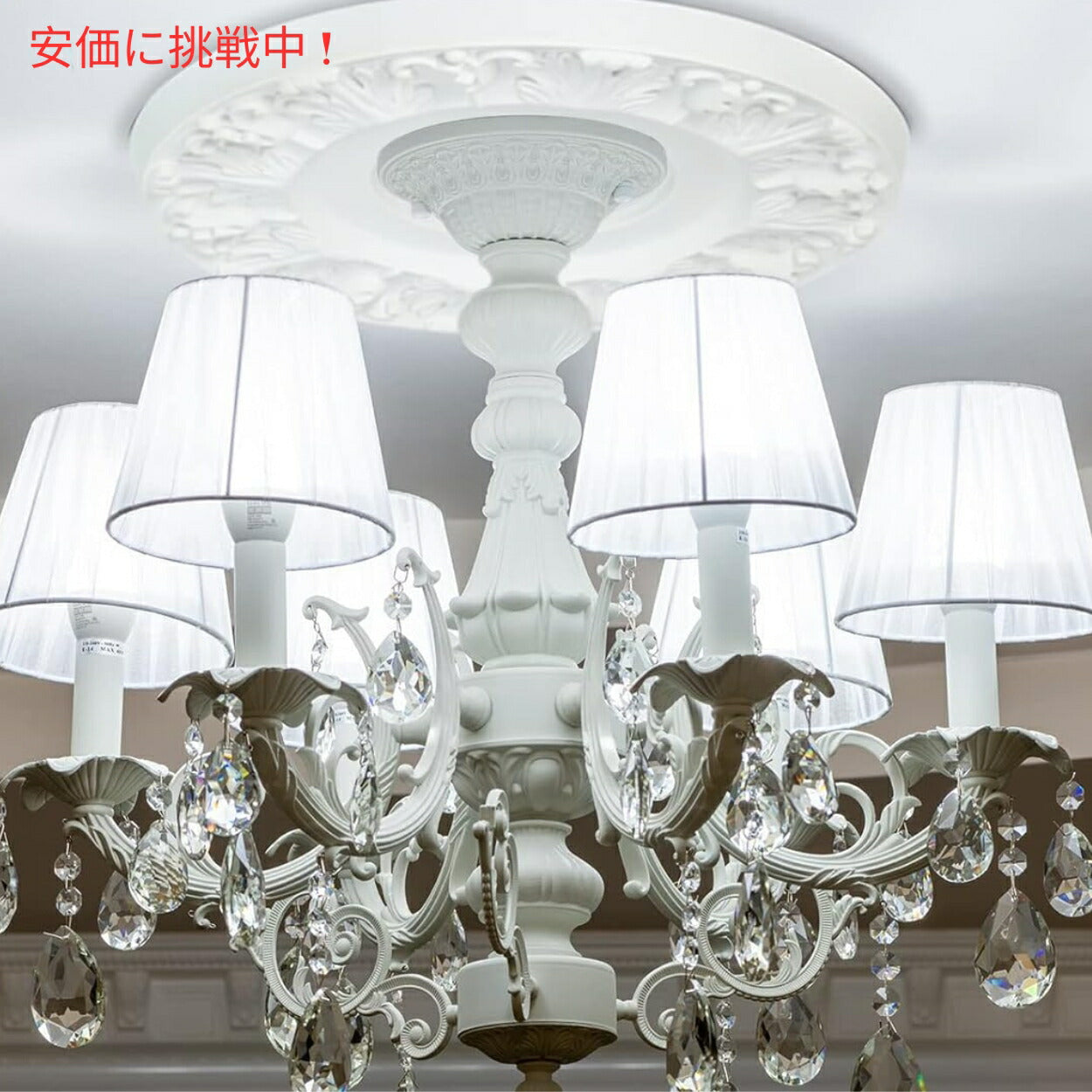 Westinghouse 7702700 Victorian Ceiling Medallion 10inches White Finish 3