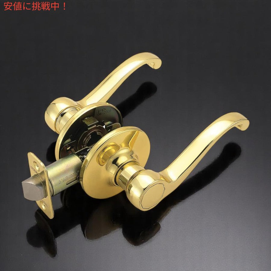 デザインハウス Design House スクロールパッセージホール＆クローゼットドアレバー Hall and Closet Door Lever 783035 - ポリッシュドブラス 2