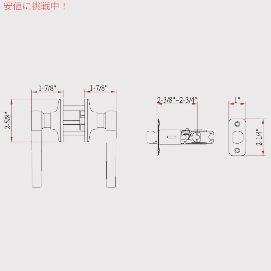 デザインハウス Design House スクロールパッセージホール＆クローゼットドアレバー Hall and Closet Door Lever 783035 - ポリッシュドブラス 3