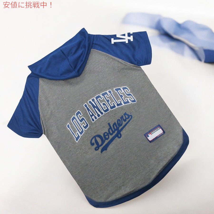 Pets First ペットファースト MLB ロサンゼルス ドジャース 犬・猫用 パーカー [Small] MLB公式ライセンス LA Dodgers ペット用スポーツパーカー Tシャツ 7
