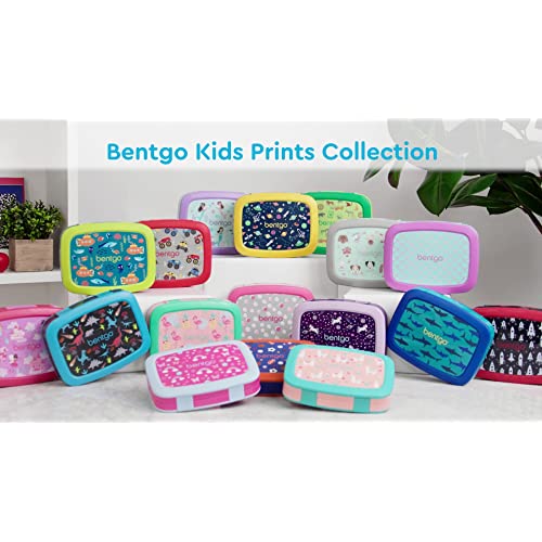 Bentgo ベントゴー キッズプリント ランチバッグ - 二重断熱 内側と外側のジッパー付きポケットと外側のボトルホルダー付き (トロピカル) 6