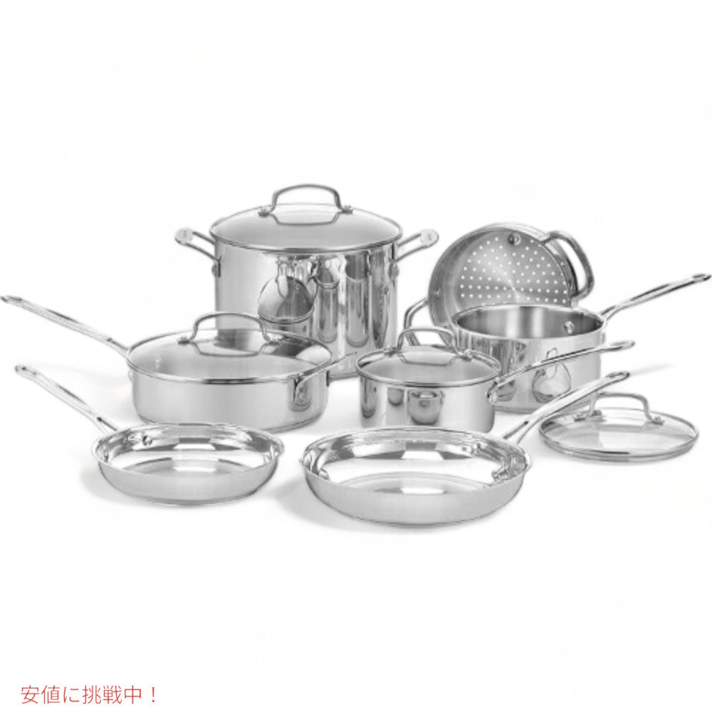 Cuisinart クイジナート シェフクラシック ステンレス鍋 11点セット 77-11G シルバー / Chef's Classic Stainless Steel 11-Piece Cookware Set 1