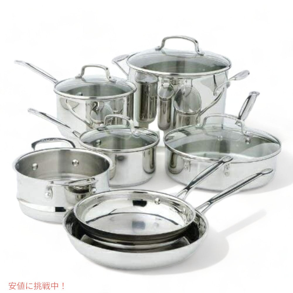 Cuisinart クイジナート シェフクラシック ステンレス鍋 11点セット 77-11G シルバー / Chef's Classic Stainless Steel 11-Piece Cookware Set 2