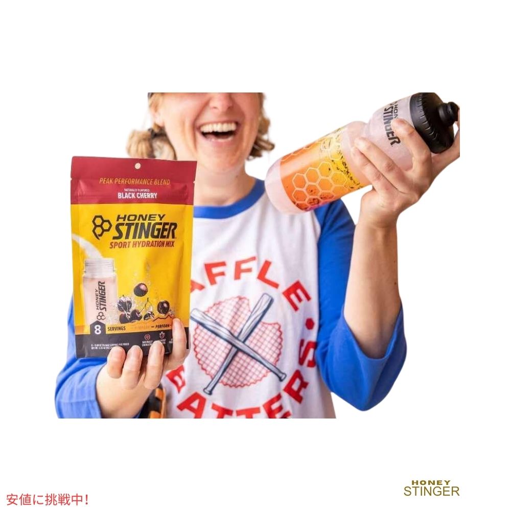 ハニースティンガー スポーツ水分補給パウダーミックス ブラックチェリー 0.69オンス/8回分 Honey Stinger Sport Hydration Powder Mix Black Cherry 0.69oz 5