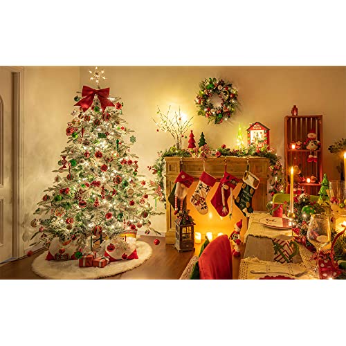Valery Madelyn 108ct トラディショナル レッド グリーン ホワイト クリスマスボール オーナメント 7