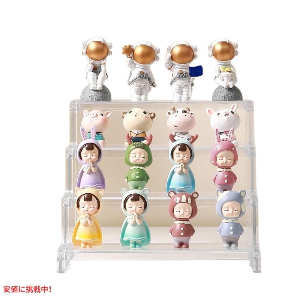 Lifewit ライフウィット 4段 ディスプレイスタンド クリア 収納 9インチ幅 4 Tier Stand Plastic Organizers Display Stand 5