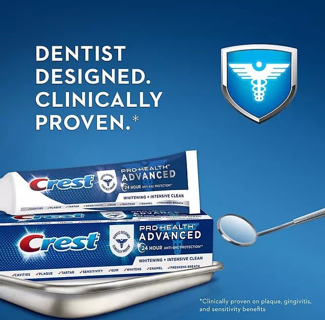 Crest Pro-Health アドバンスドホワイトニング + インテンシブクリーン歯磨き粉、5.8オンス 1