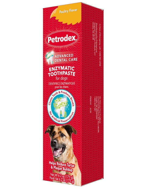 ペトロデックス 犬用歯磨き粉（犬と子犬用、歯をきれいにし、口臭を防ぎ、プラークと歯垢の形成を減少させる、酵素入り歯磨き粉、チキン風味、6.2オンス） 1