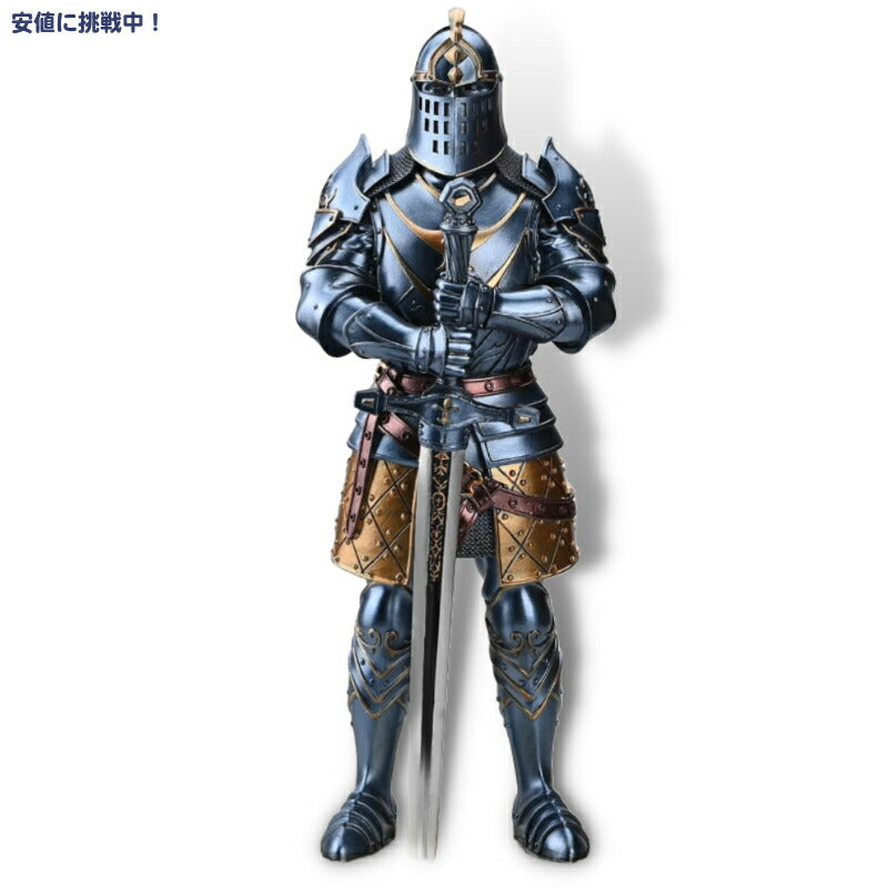 Amoysanli 中世の騎士像 ナイト 甲冑 鎧 卓上 置物 オブジェ Medieval Knight Armor Statue, Blue 1