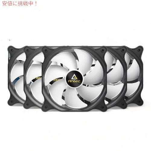 アンテック 120mm PCケースファン 静音 3ピンコネクタ F12シリーズ 5個パック デスクトップ対応 Antec 120mm Case Fan 2
