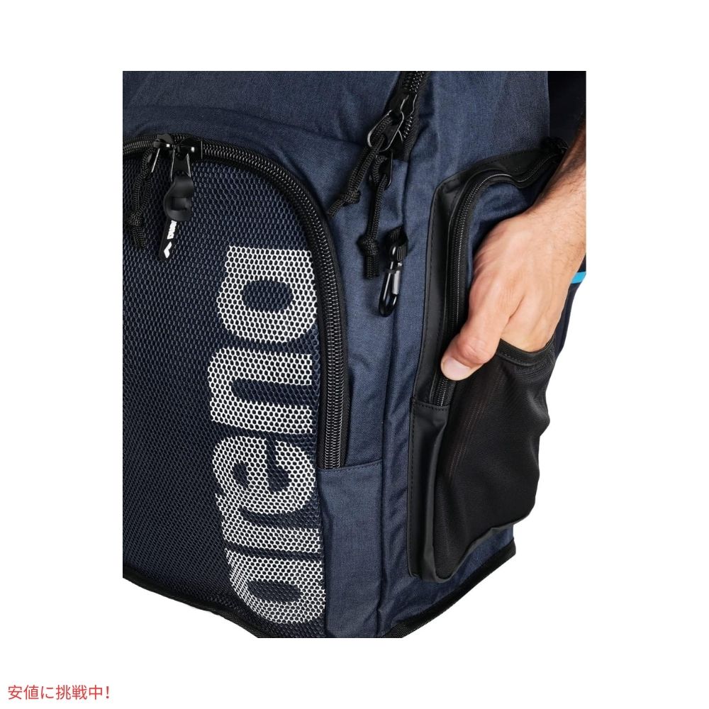 ARENA アリーナ リュックサック スイミング アスリート スポーツ ジム チーム 45 バックパック ネイビー メランジ Team 45 Backpack Navy Melange 4