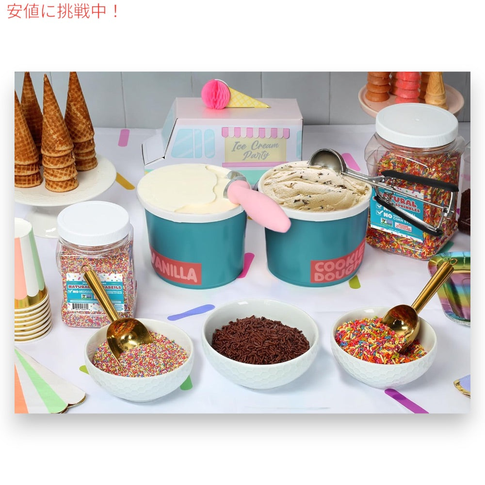 レインボースプリンクル トッピング用 14オンス アイスクリーム お菓子作り スイーツ Dye Free Rainbow Sprinkles 14oz 5