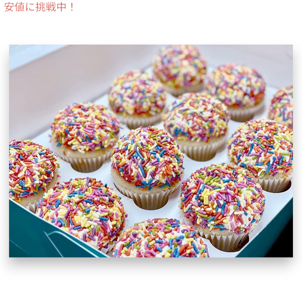 レインボースプリンクル トッピング用 14オンス アイスクリーム お菓子作り スイーツ Dye Free Rainbow Sprinkles 14oz 6