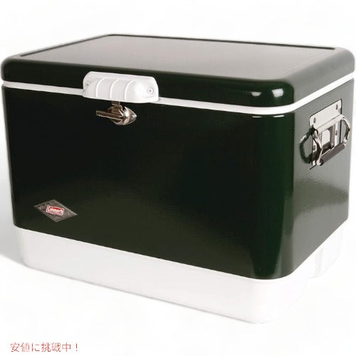 Coleman コールマン 54QT スチールベルト クーラーボックス グリーン 大容量 約51L クーラー ハード Steel-Belted Cooler 7
