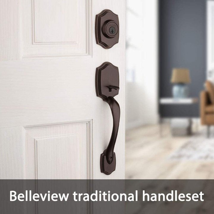 クイックセット ベルビュー シングルシリンダーハンドルセット Kwikset 96870-100 3