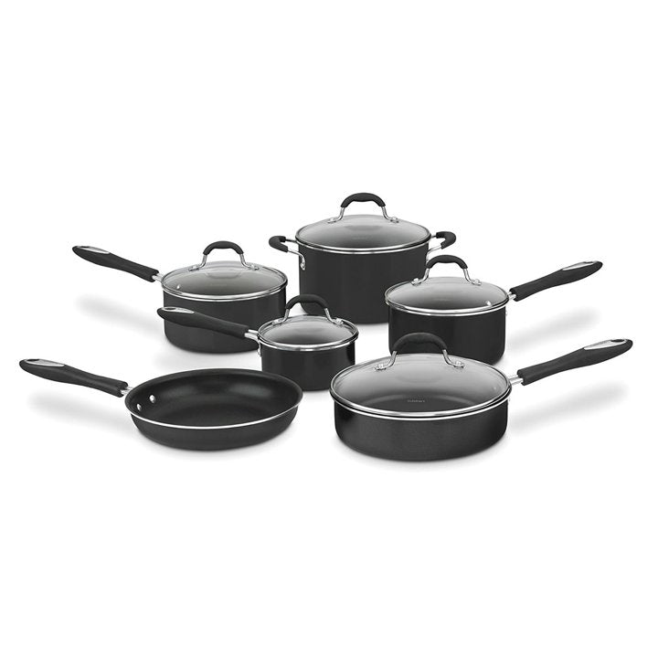 Cuisinart クイジナート 55-11BK こびりつかない テフロン加工 調理器具 フライパン 鍋 11点 セット 品 アメリカーナがお届け! 1