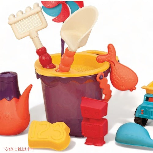 バタットBトイズ ビーレディービーチバッグ サンドトイセット B. toys 砂遊びおもちゃ アメリカーナがお届け! 2