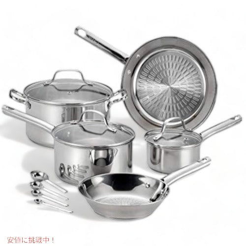 ティファール 調理器具セット T-FAL 2100096045 ステンレス 12個入り シルバー 1