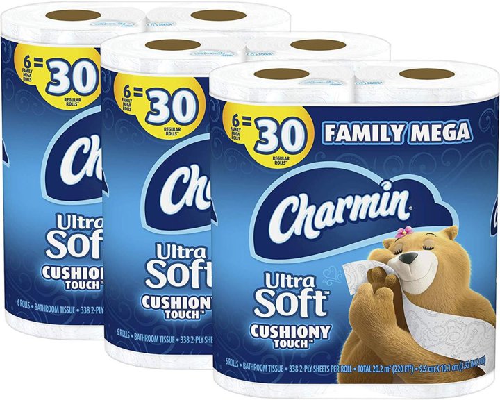 チャーミントイレットペーパー Charmin ウルトラソフトクッションタッチ メガロール 18個入り 1