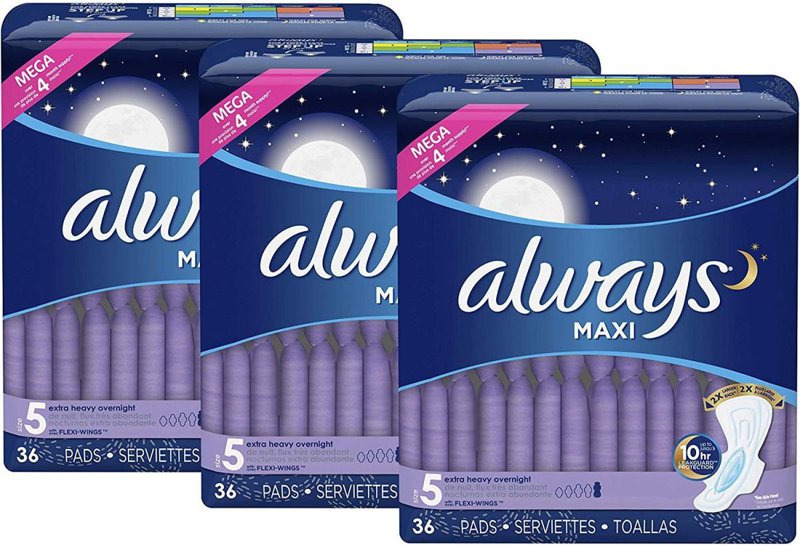 オールウェイズ 生理用ナプキン Always サイズ5 超薄型 女性用パッド 多い夜用 羽付 無香料 1
