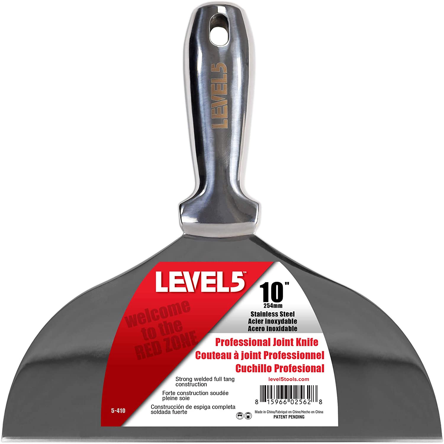 LEVEL5 ステンレス製 一体型オールメタル ジョイント ナイフ プロ品質 10インチ(25.4cm) 耐腐食性アメリカーナがお届け! 1
