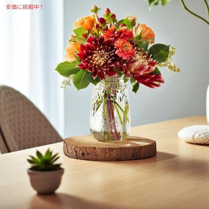 【6個セット】 Ball ワイドマウス ガラス製 メイソンジャー 蓋＆バンド付き 32oz(約946ml) Glass Wide Mouth Mason Jar w/ Lid and Band 4pcs 3
