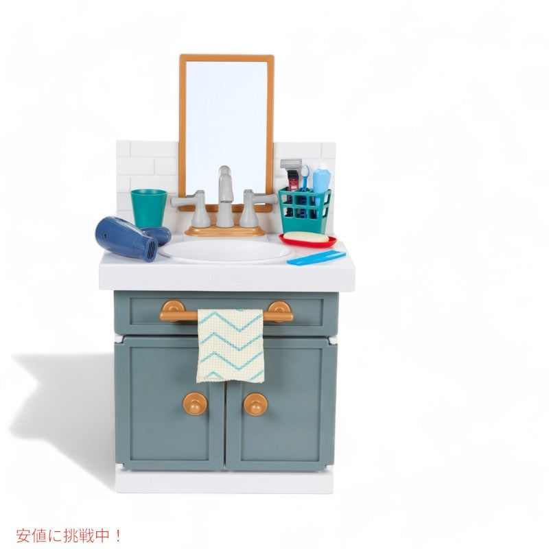 Little Tikes 初めてのバスルームシンク 本物の動く蛇口付き 子供向けごっこ遊び Little Tikes First Bathroom Sink Ages 2+ Grey 4