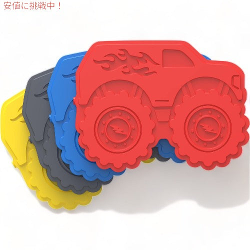 Bentgo ベントゴー Buddies 再利用可能なアイスパック - ランチボックス、ランチバッグ、クーラー用 - マルチカラー 4 パック (トラック) 1