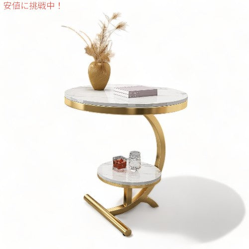 高級大理石ソファサイドテーブル BINZHI Luxury Marble Sofa Side Table Corner 1