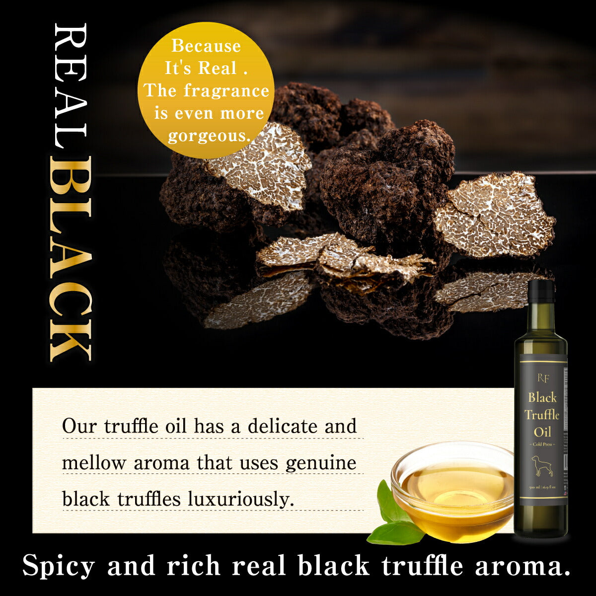黒トリュフオイル 250ml 高級黒トリュフ 芳醇な香り レインボーファームズ Rainbow Farms Black Truffle Oil 9