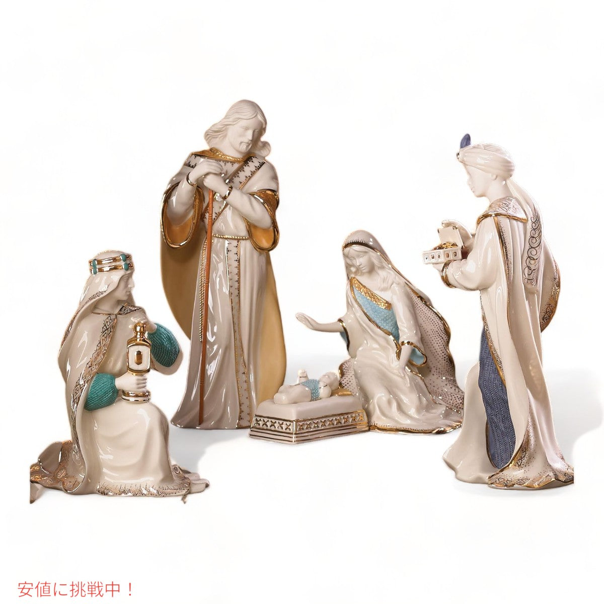 レノックス Lenox ファースト ブレッシング 陶磁器 彫像 ホーリーファミリー 3体  First Blessing Nativity Holy Family 7