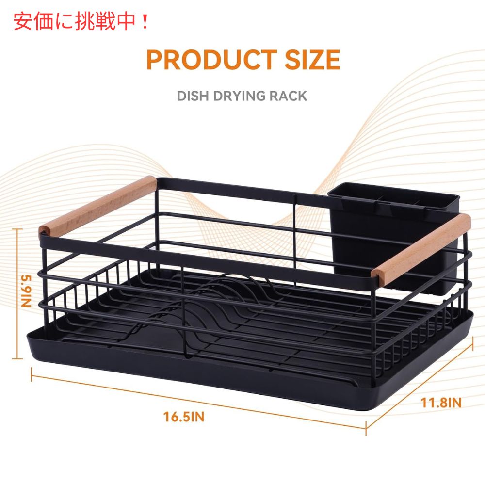 BRIAN & DANY ブライアン＆ダニー 食器乾燥ラック ブラック 水切りラック 水切りカゴ Dish Drying Rack Black 2