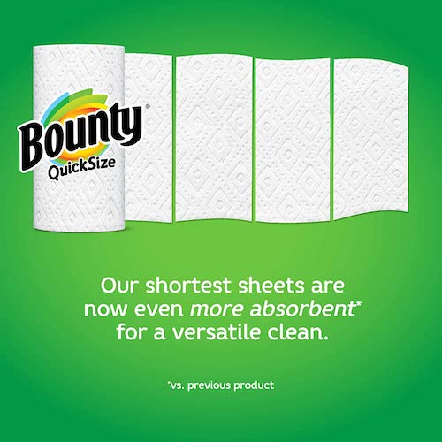Bounty Quick-Size Paper Towels, White, 8 Rolls / バウンティ キッチンペーパー クイックサイズ 8ロール ペーパータオル キッチンタオル 2