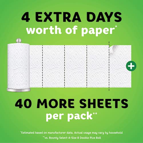Bounty Quick-Size Paper Towels, White, 8 Rolls / バウンティ キッチンペーパー クイックサイズ 8ロール ペーパータオル キッチンタオル 4