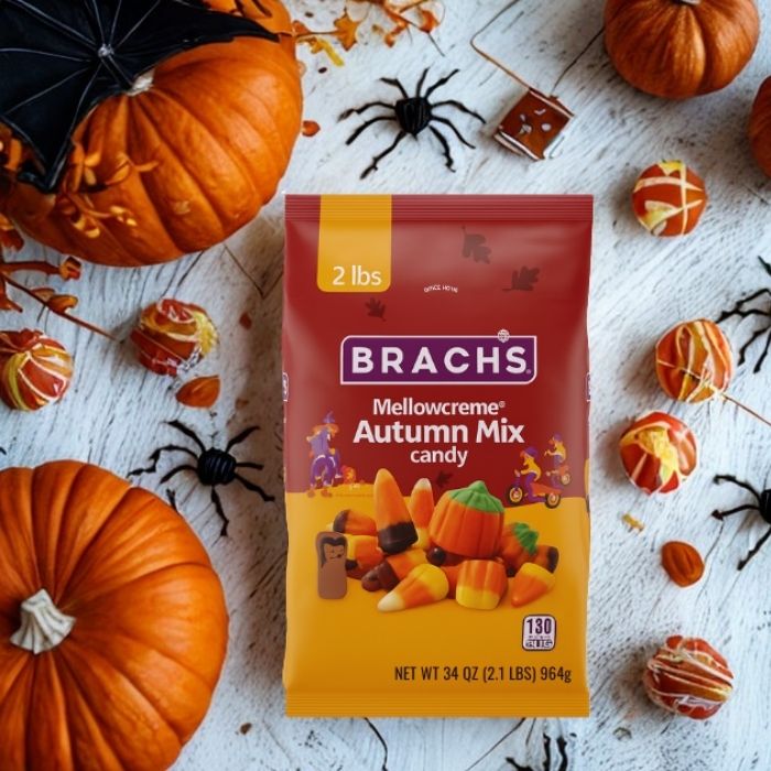 ブラックス Brach's メロウクリーム オータムミックス ハロウィンキャンディ 2LB Mellowcreme Autumn Mix Halloween Candy 964g 4